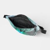 Abstract met blauwe, moderne fractale kunst heuptasje (Open)