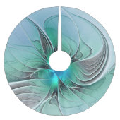 Abstract met blauwe, moderne fractale kunst kerstboom rok (Voorkant)