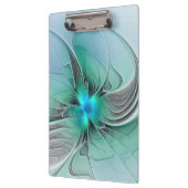 Abstract met blauwe, moderne fractale kunst klembord (Links)