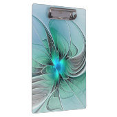 Abstract met blauwe, moderne fractale kunst klembord (Rechts)