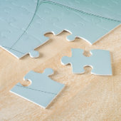 Abstract met blauwe, moderne fractale kunst legpuzzel (Zijkant)