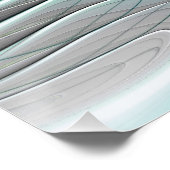 Abstract met blauwe, moderne fractale kunst perfect poster (Hoek)