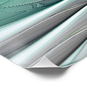 Abstract met blauwe, moderne fractale kunst perfect poster (Hoek)