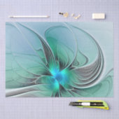 Abstract met blauwe, moderne fractale kunst tissuepapier (Craft)