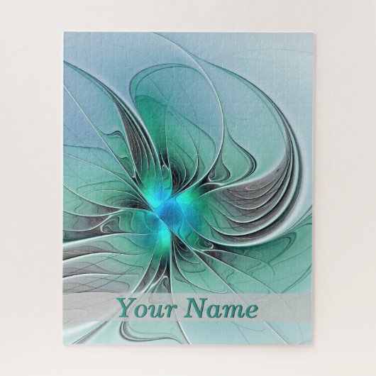 Abstract met de blauwe, moderne fractale Art naam Legpuzzel (Verticaal)