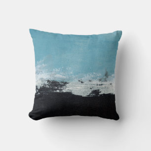 Abstract, met de hand geschilderd landschap kussen