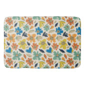 Abstract met de hand getekend boho bloemmotief badmat (Voorkant)