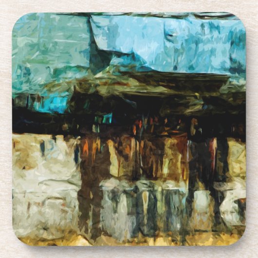 Abstract met foto's van Rocks National Lakeshore Drankjes Onderzetter (Voorkant)