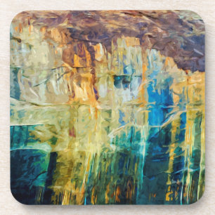Abstract met foto's van Rocks National Lakeshore Drankjes Onderzetter