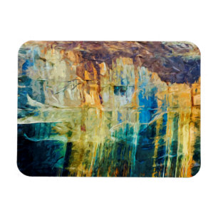 Abstract met foto's van Rocks National Lakeshore Magneet