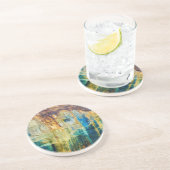 Abstract met foto's van Rocks National Lakeshore Zandsteen Onderzetter (Zijkant)