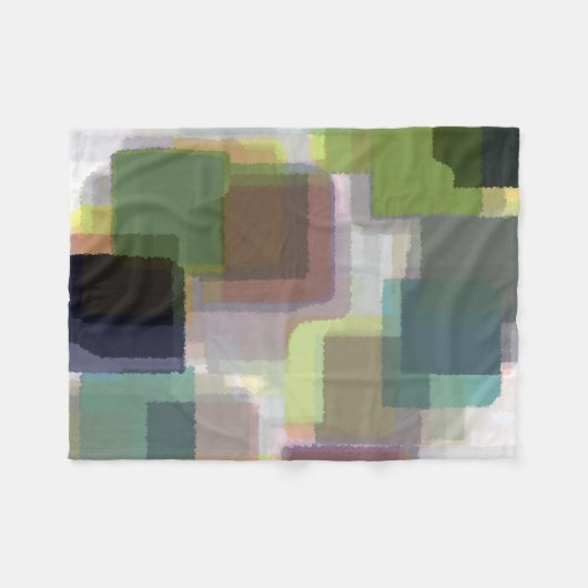 Abstract met meerdere kleuren fleece deken (Voorkant (Horizontaal))
