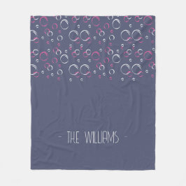 Abstract met monogram fleece deken