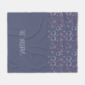 Abstract met monogram fleece deken (Voorkant (Horizontaal))