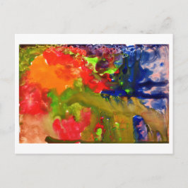 Abstract met oranje #1 briefkaart