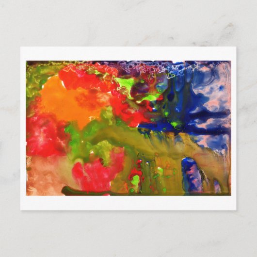 Abstract met oranje #1 briefkaart (Voorkant)