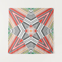 Abstract met sierbekleding gestript naadvormig pat