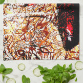 Abstract met wijn theedoek (Gevouwen)