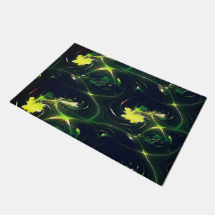 Abstract metaalblad met flitsende sporen, in het d deurmat