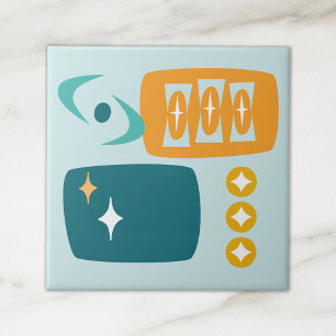 Abstract Mid Century Atomair Tegeltje
