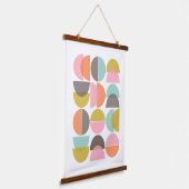 Abstract Mid-Century Moderne Geometric Hangend Wandkleed (Gebogen)