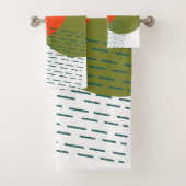 Abstract middeleeuwse moderne bad handdoek (Insitu)