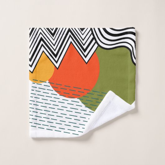 Abstract middeleeuwse moderne bad handdoek (Wasdoekje)