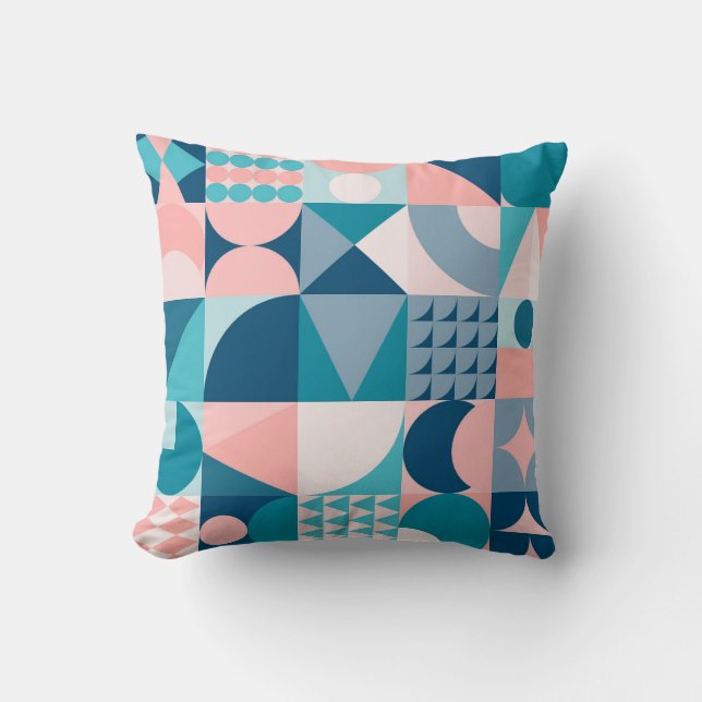 Abstract middeleeuwse patroon kussen (Voorkant)