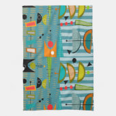 Abstract midden eeuw #19 theedoek (Verticaal)