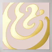 Abstract minimaal Blush Pink Gold Folie Afdrukken (Voorkant)