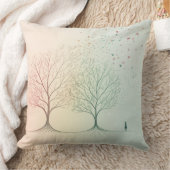 Abstract Minimal Tree of Life Pillow Pastel Kussen (Deken)