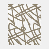 Abstract minimalisme Chocolade Lines White Blanket Fleece Deken (Voorkant)