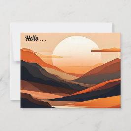 Abstract Minimalist Landscape Briefkaart