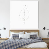 Abstract minimalistisch blad canvas afdruk (Insitu (Slaapkamer))