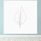 Abstract minimalistisch blad canvas afdruk (Insitu (Houten vloer))