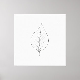 Abstract minimalistisch blad canvas afdruk