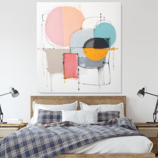abstract - minimalistisch canvas afdruk (Insitu (Slaapkamer))