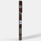 Abstract minimalistisch gepersonaliseerd faux-lede Case-Mate iPhone case (Achterkant / Rechts)