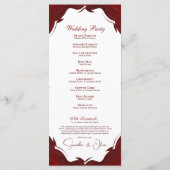 Abstract minimalistisch huwelijksprogramma programma (Achterkant)