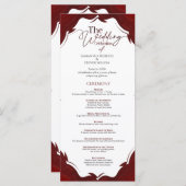 Abstract minimalistisch huwelijksprogramma programma (Voorkant / Achterkant)