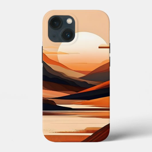 Abstract minimalistisch landschap Case-Mate iPhone case (Achterkant)