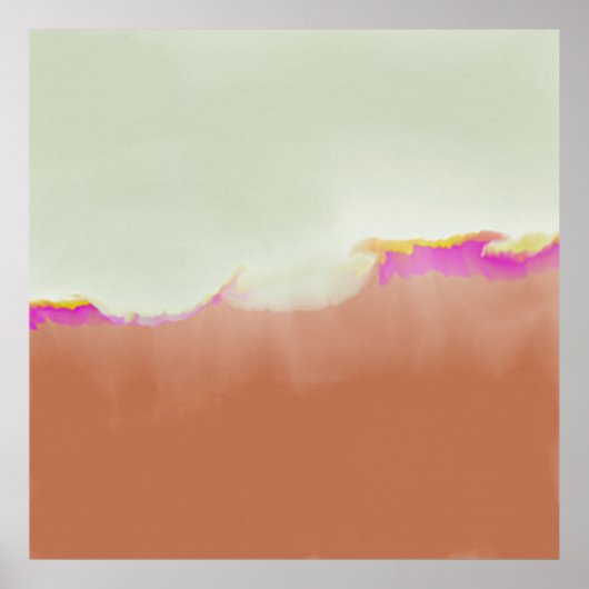 Abstract minimalistisch landschap conceptueel schi poster (Voorkant)
