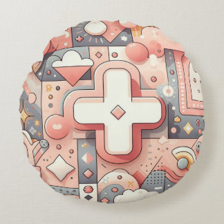 abstract minimalistisch patroonontwerp rond kussen