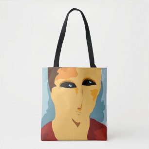 Abstract minimalistisch portret draagtas
