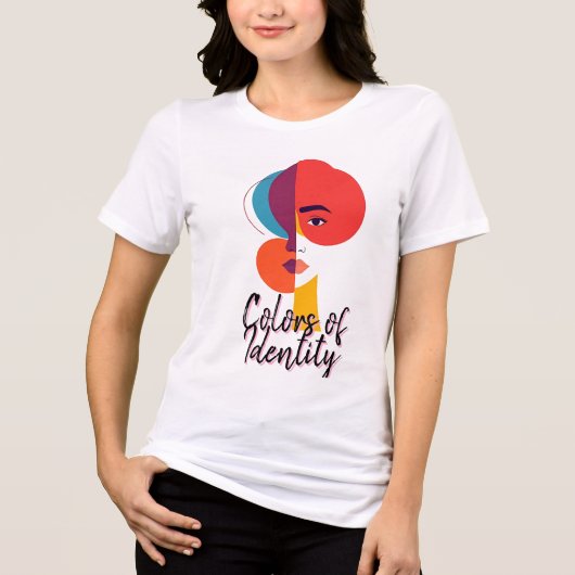 Abstract minimalistisch Vrouw Tri-Blend Shirt (Voorkant)