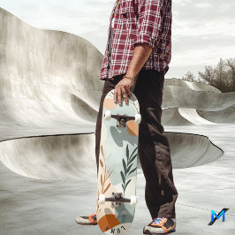 Abstract minimalistisch - zacht aards organisch on skateboard