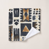 Abstract modderlakenpatroon bad handdoek (Wasdoekje)