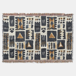 Abstract modderlakenpatroon deken