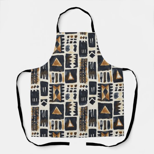 Abstract modderlakenpatroon schort (Voorkant)