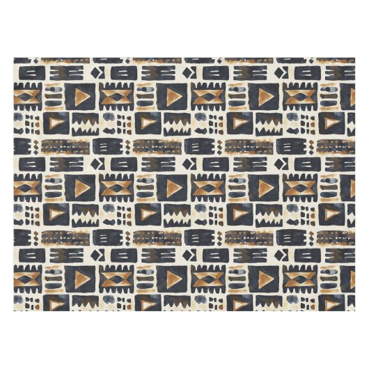 Abstract modderlakenpatroon tafelkleed (Voorkant (Horizontaal))